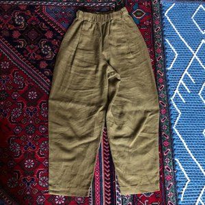 Elizabeth Suzann Andy Trouser in Olive Midweight Linen, XS-R